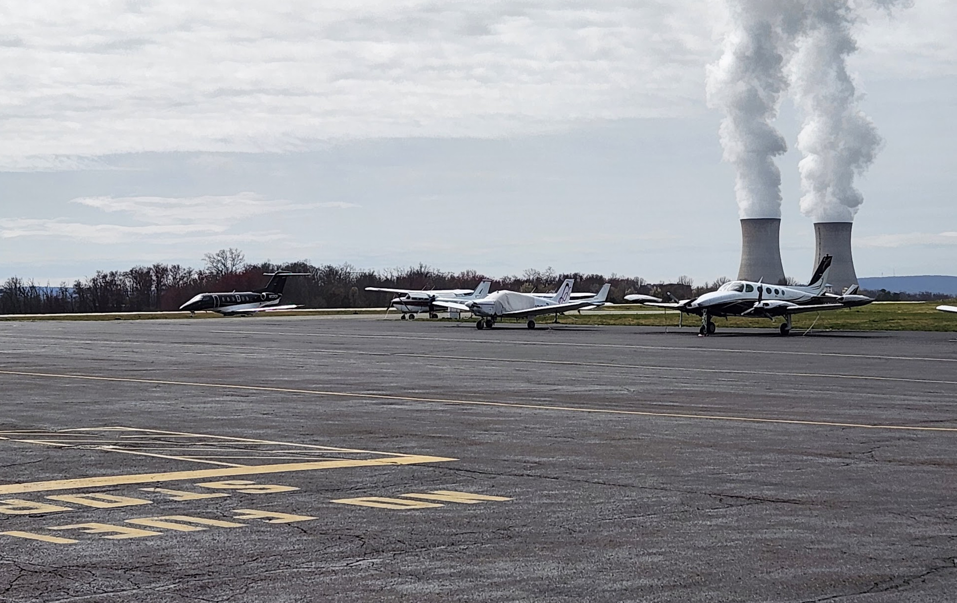 Aircraft parked on the ramp at Pitcairn Aviation FBO at Heritage Field Airport