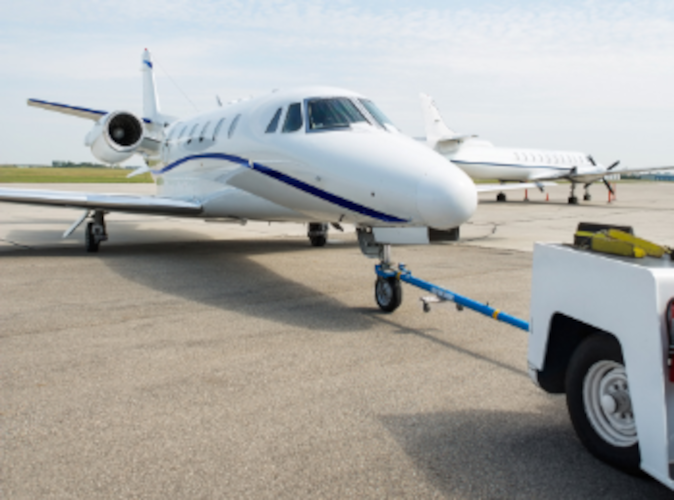 Aircraft ground handling and towing on the ramp at Pitcairn Aviation
